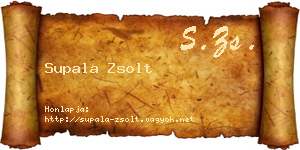 Supala Zsolt névjegykártya